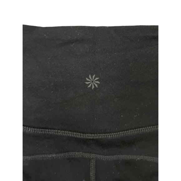 Athleta Solid Black High Rise Strappy Lattice Sublime 7/8 Tight Leggings S 77816 - Picture 14 of 15